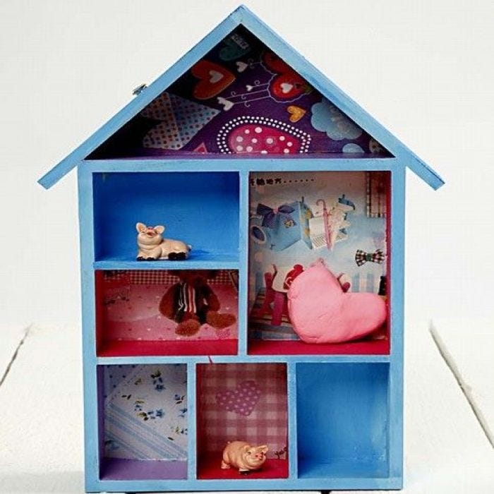 Settekasse med decoupage