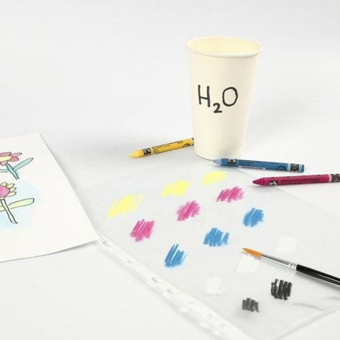 Fargepalett med Neocolor II på plastlomme