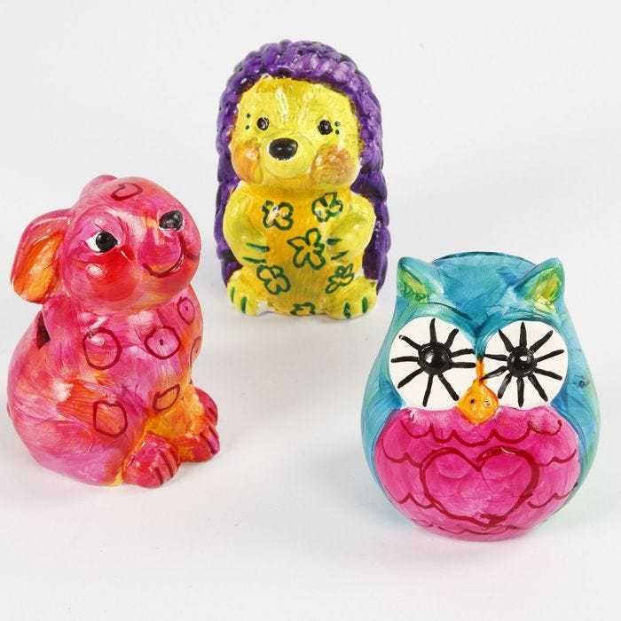 Figur av terrakotta malt med A-Color Glass maling