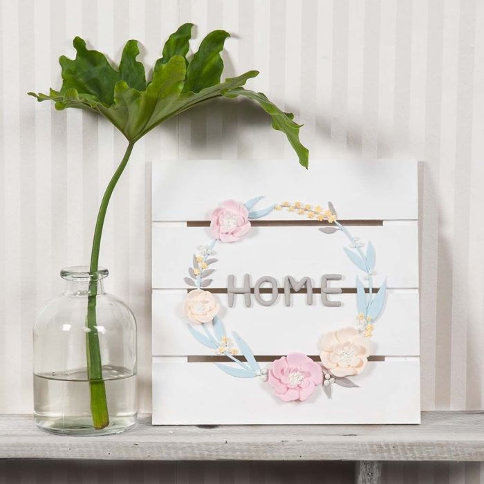 Blomster krans av Silk Clay og Silk Clay Creamy