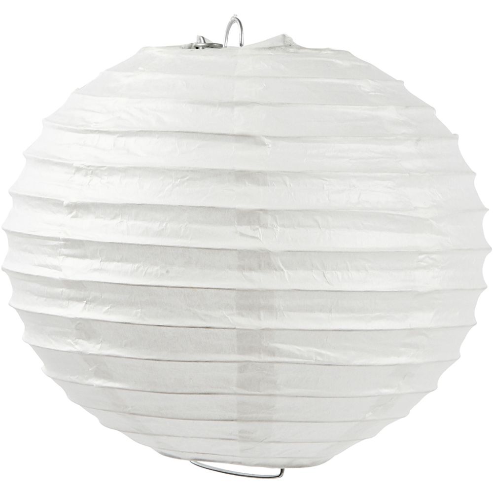 Papirlampe, Rund, 35 cm, Hvit, 1 Stk. | 500281