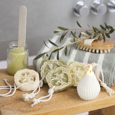 Olivenoljesåpe med loofah
