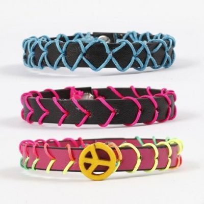 Armbånd av lærreim
