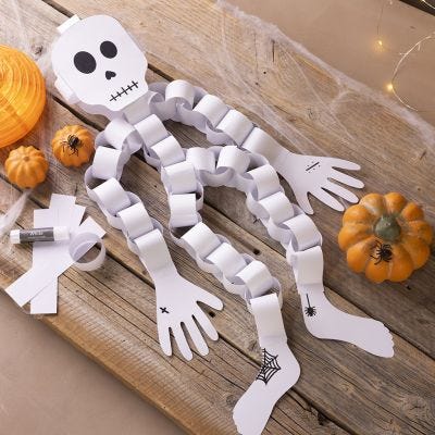 Halloween-skjelett av papir