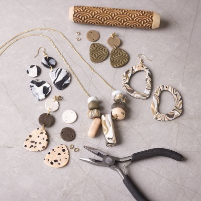 Start DIY Kit: Lær å lage smykker med leire som er herdet i ovn