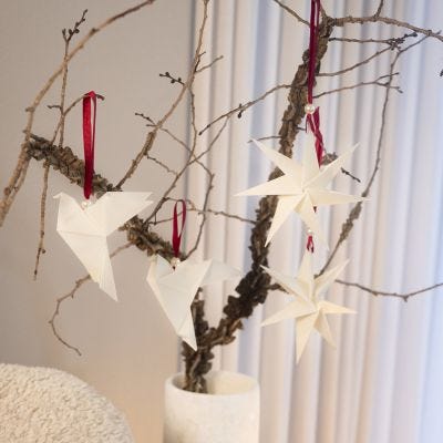 Juledekorasjoner i origami
