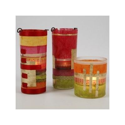 Stemningsfylte lysglass med gull