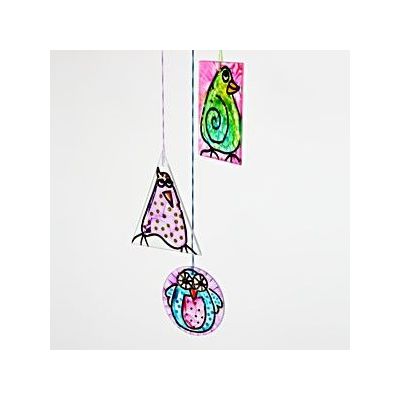 Glassplater blir til fugler