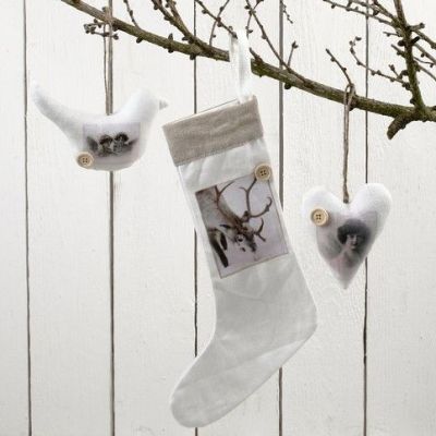 Stoffoppheng med decoupage