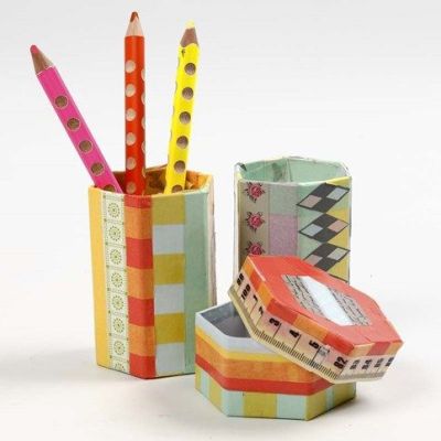 Mønstertape på pappemner