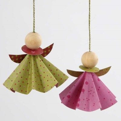 Engel av origamipapir fra Vivi Gade