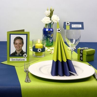 Inspirasjon til fest i lime og blå