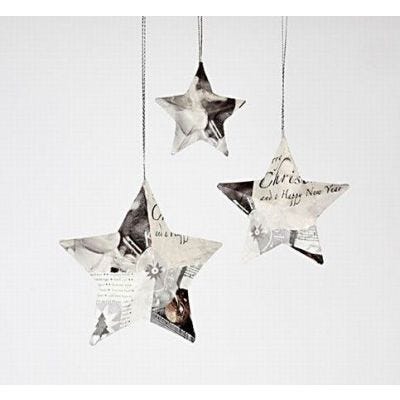 Stjerner med serviettdecoupage