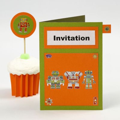 Kort fra Happy Moments med cupcake av Silk Clay som bordpynt