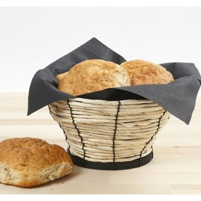 Kurv av løpebinding og med fast bunn