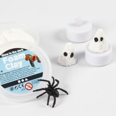 Lysende spøkelse av Foam Clay på LED te-lys