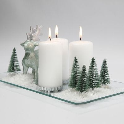 Juledekorasjon med lys