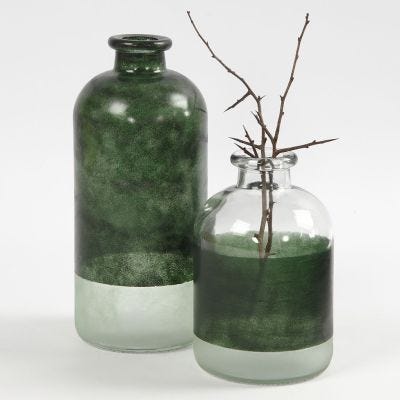 Apotekerflaske dekorert med Glass Color 