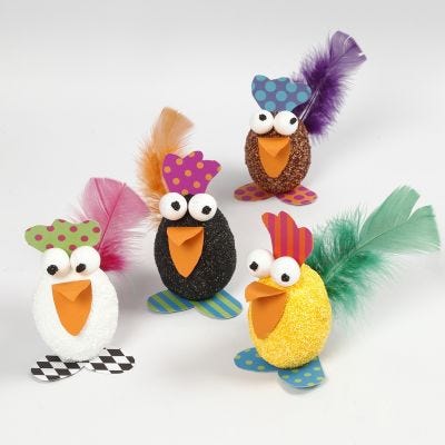 Høner av isoporegg med Foam Clay