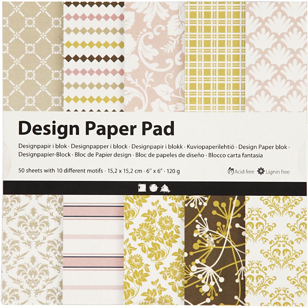 Designpapir i blokk