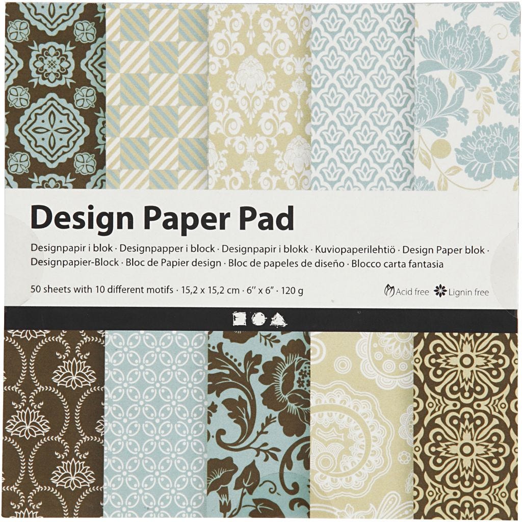 Designpapir i blokk