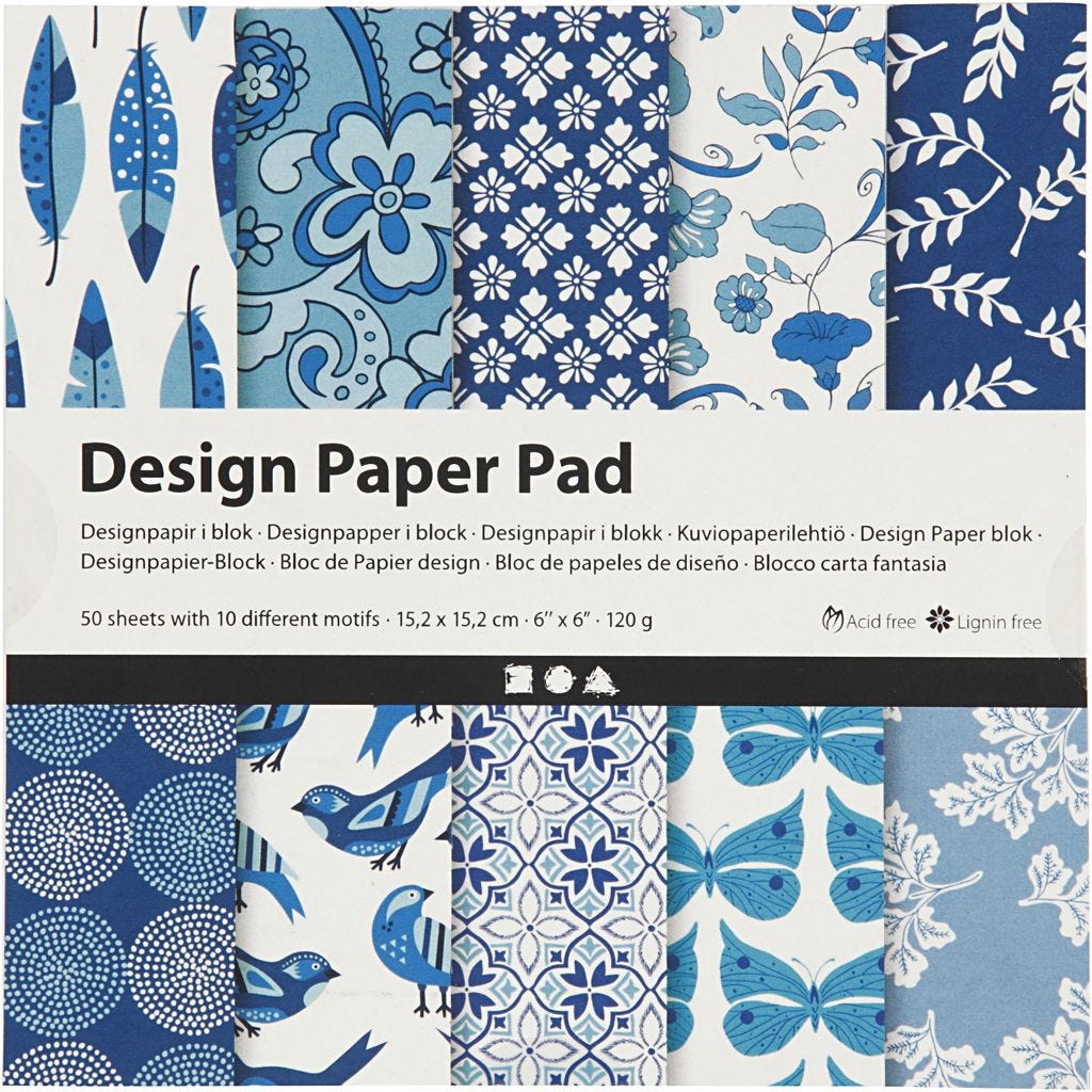 Designpapir i blokk