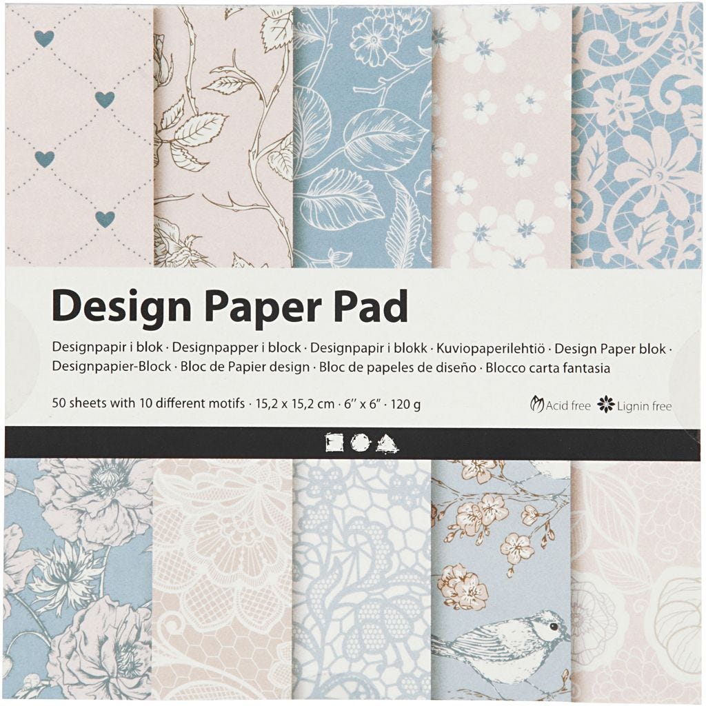 Designpapir i blokk