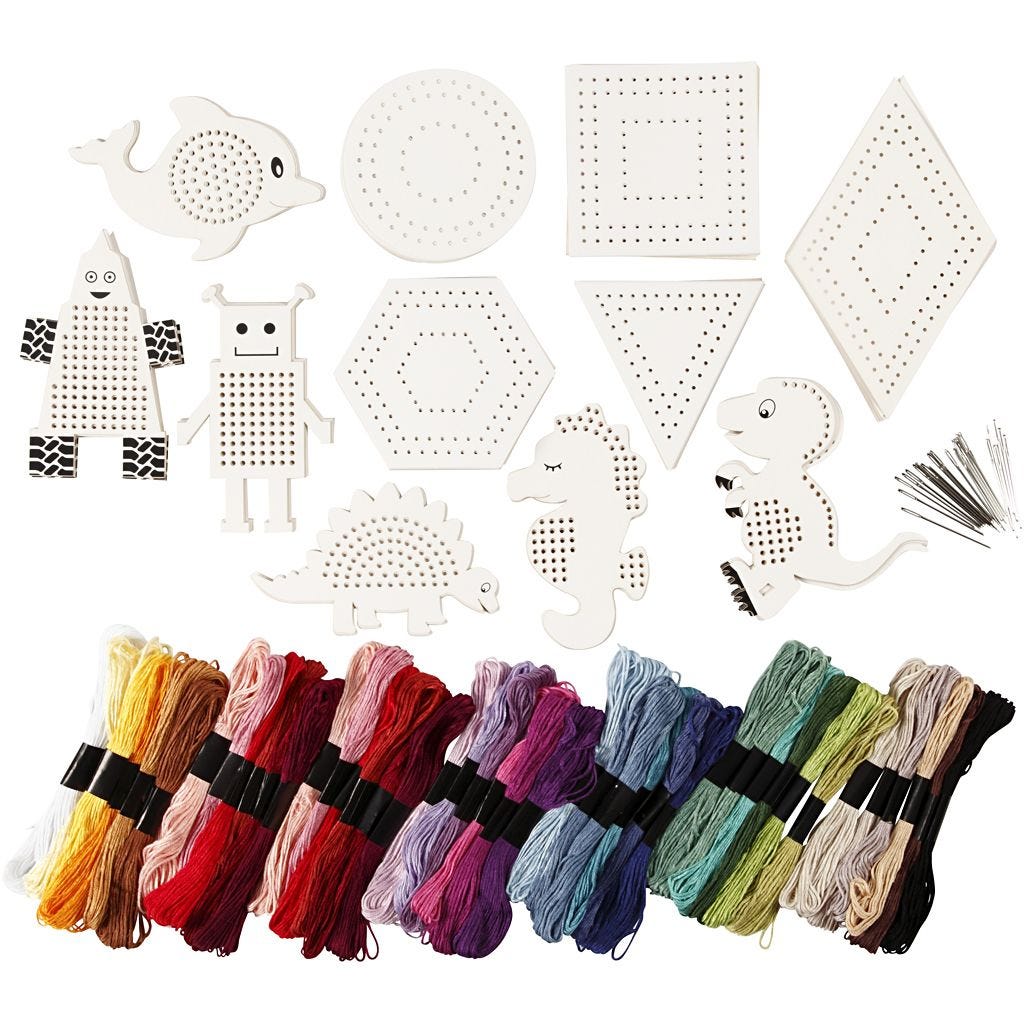 Broderifigurer med broderigarn