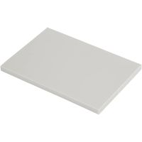 Stempelplate, str. 10x15,5 cm, tykkelse 0,8 cm, lys grå, 10 stk./ 1 pk.