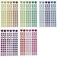 Stickers til mosaikk, dia. 8-14 mm, 11x16,5 cm, ass. farger, 10 ark/ 1 pk.