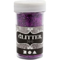 Glitter, lilla, 20 g/ 1 boks
