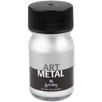 Hobbymaling metallic, sølv, 30 ml/ 1 fl.