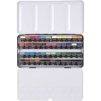 Art Aqua akvarellfarger, ½-pan, str. 10x15x20 mm, standardfarger, 48 farge/ 1 pk.