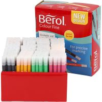 Berol Colourfine, strek 0,3-0,7 mm, ass. farger, 288 stk./ 1 pk.