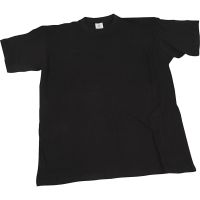 T-skjorter, B: 42 cm, str. 9-11 år, rund hals, svart, 1 stk.