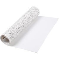Lærpapir, B: 49,5 cm, folie,print, 350 g, hvit, 1 m/ 1 rl.