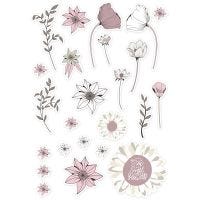 Merker, str. 2,2-10 cm, beige, rosa, hvit, 72 stk./ 1 pk.