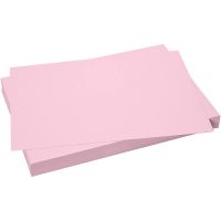 Kartong, 50x70 cm, 270 g, lys pink, 10 ark/ 1 pk.