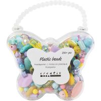 Klassiske perler, dia. 5-35mm , hullstr. 1-8mm , ass. farger, 300 ml/ 1 pk., 193 g