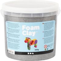 Foam Clay® , metallisk, sølv, 560 g/ 1 spann