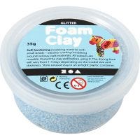 Foam Clay® , glitter, lys blå, 35 g/ 1 boks