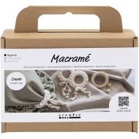 Mini DIY Kit Makramé, Serviettring, off white, 1 pk.