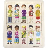 Match og Mix Puslespill, str. 29x33,5 cm, 1 stk., 30 brikker