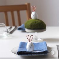 Kanin bordkort laget av Fimo Air