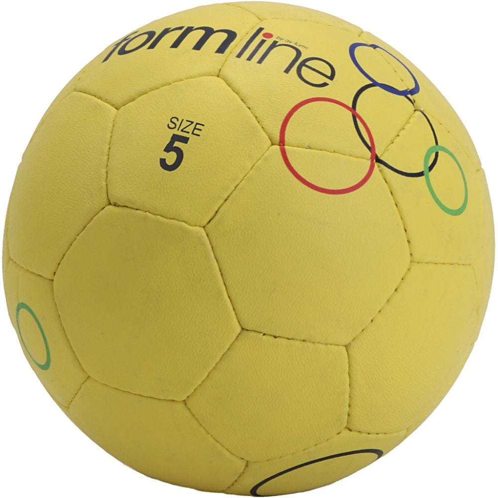 Street fotball, nr. 5, gul, 6 stk./ 1 sett