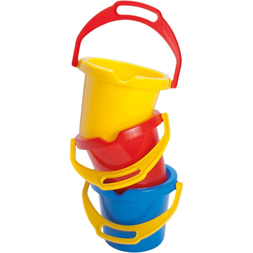 dantoy bøtte med sterk hank, H: 14 cm, 1 l, Farge kan variere , 8 stk./ 1 sett