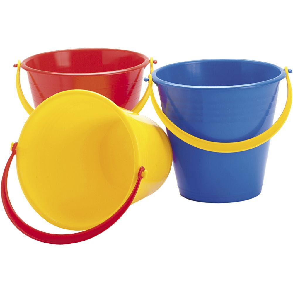 dantoy bøtter med hank, H: 18 cm, 2.5 l, 24 stk./ 1 sett