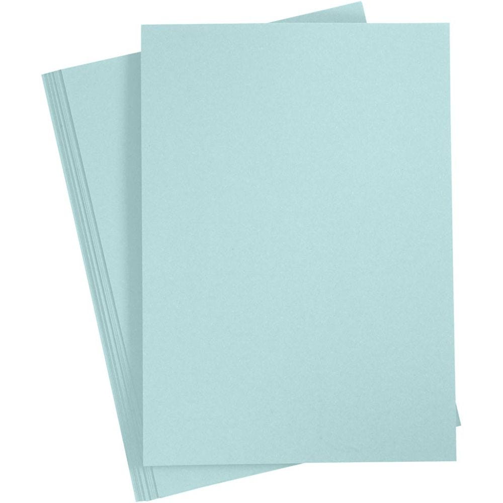 Papir, A4, 210x297 mm, 80 g, lys blå, 20 stk./ 1 pk.