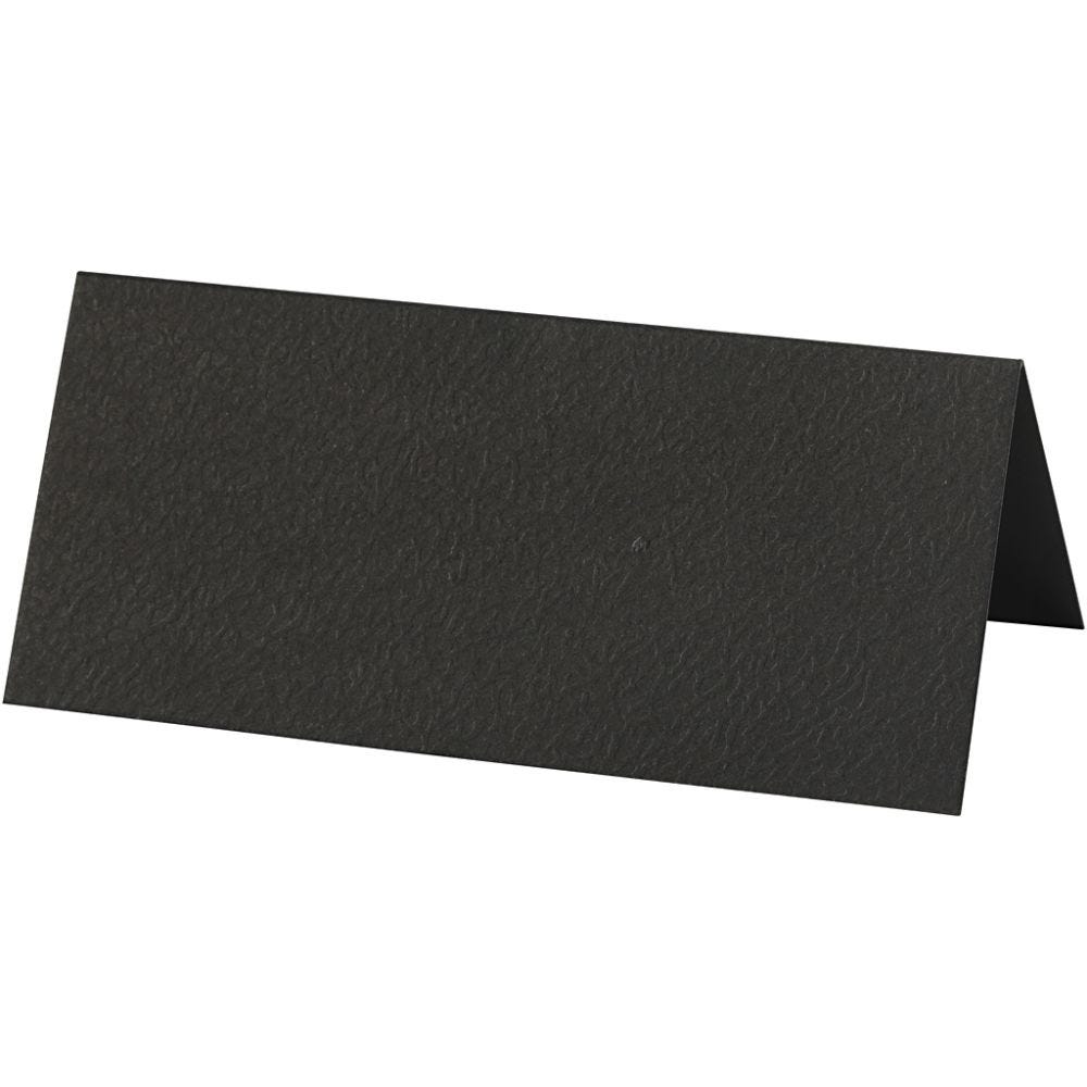 Bordkort, str. 9x4 cm, 220 g, svart, 10 stk./ 1 pk.