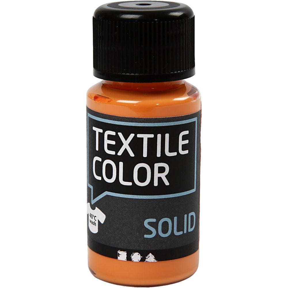Textil Solid, dekkende, orange, 50 ml/ 1 fl.